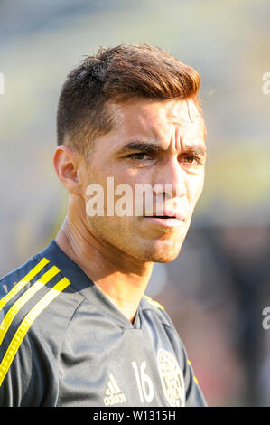 Samedi, 29 juin, 2019 : Columbus Crew milieu SC Hector Jimenez (16) avant la première moitié du match entre Orlando City SC et Columbus Crew Stadium, à MAPFRE à Columbus OH. Crédit Photo obligatoire : Dorn Byg/Cal Sport Media. Orlando City 1 - Columbus Crew SC 0 après la première moitié Banque D'Images