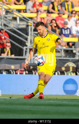 Samedi, 29 juin, 2019 : Columbus Crew SC defender Gaston Sauro (22) dans la première moitié du match entre Orlando City SC et Columbus Crew Stadium, à MAPFRE à Columbus OH. Crédit Photo obligatoire : Dorn Byg/Cal Sport Media. Orlando City 1 - Columbus Crew SC 0 après la première moitié Banque D'Images