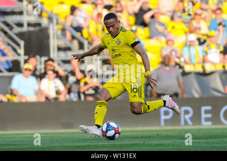 Samedi, 29 juin, 2019 : Columbus Crew SC avant Robinho (18) dans la première moitié du match entre Orlando City SC et Columbus Crew Stadium, à MAPFRE à Columbus OH. Crédit Photo obligatoire : Dorn Byg/Cal Sport Media. Orlando City 1 - Columbus Crew SC 0 après la première moitié Banque D'Images