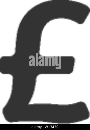 Poundsterling icône symbole unique en couleur gris. La devise britannique, British, Europe Illustration de Vecteur