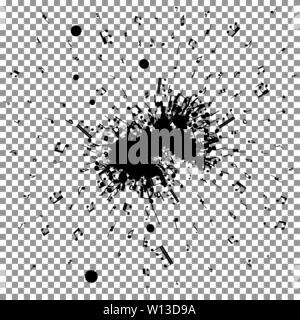 Des notes de musique vol de grunge blob. Illustration vecteur EPS 8. Illustration de Vecteur