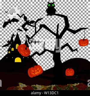 Happy Halloween theme carte de vœux. Vector illustration. Illustration de Vecteur