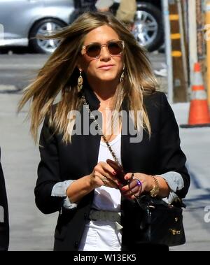 Jennifer Aniston arrive à Jimmy Kimmel Live ! À Los Angeles, Californie avec : Jennifer Aniston Où : Hollywood, California, United States Quand : 29 mai 2019 Source : WENN.com Banque D'Images