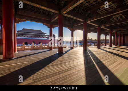 Le paysage de la Cité Interdite à Beijing Banque D'Images