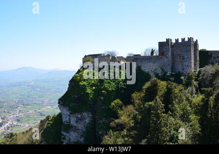 Château médiéval d'Erice, Italie Banque D'Images