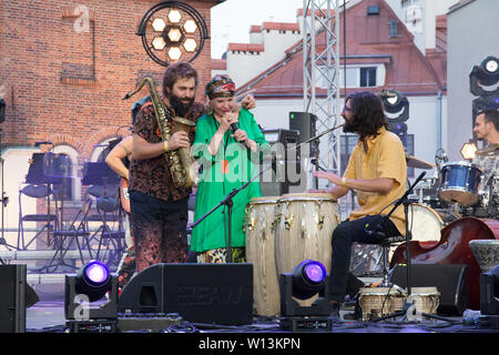 Cracovie, Pologne. 29 juin 2019. 29e Festival (Festival de la Culture Juive Kultury Żydowskiej) - Szalom sur la rue Szeroka (Szalom na Szerokiej) Banque D'Images