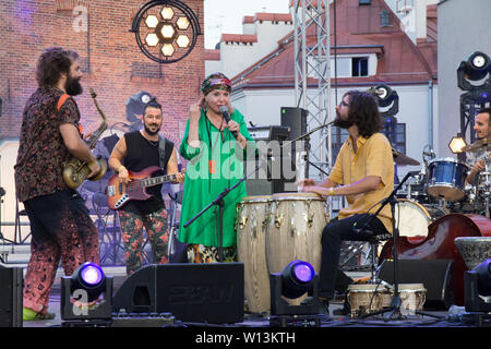 Cracovie, Pologne. 29 juin 2019. 29e Festival (Festival de la Culture Juive Kultury Żydowskiej) - Szalom sur la rue Szeroka (Szalom na Szerokiej) Banque D'Images