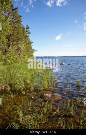 Le lac en Malonsaari, Imatra en Finlande Banque D'Images