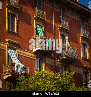 Turin dans la chaleur de l'été et le soleil Banque D'Images