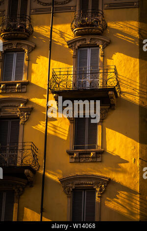 Turin dans la chaleur de l'été et le soleil Banque D'Images