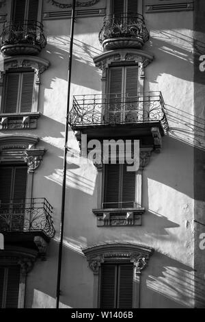 Turin dans la chaleur de l'été et le soleil Banque D'Images