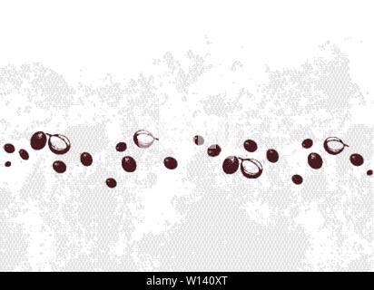 Par contre l'illustration croquis de différentes baies de café avec les grains de café. Illustration de Vecteur