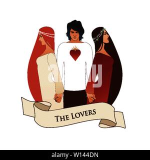 THE LOVERS Tarot card - Carte tarot LES AMOUREUX' T-shirt Homme