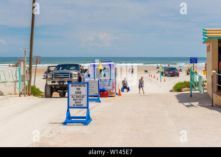 Entrée de voiture à Daytona Beach Floride USA Banque D'Images