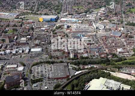 Vue aérienne de Ashton en vertu de Lyne, Manchester, UK Banque D'Images