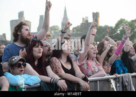 29.06.19 La Manic Street Preachers effectuer au château de Cardiff Banque D'Images