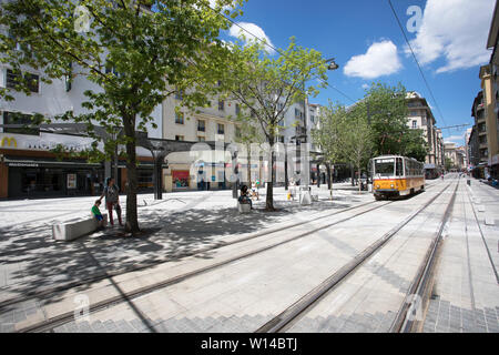 SOFIA, BULGARIE - 30 juin 2019 : 'laveikov rénové' Square dans le centre-ville de Sofia, Bulgarie Banque D'Images