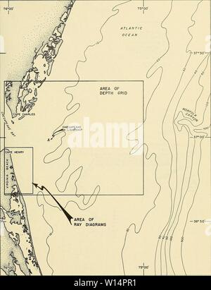 Image d'archive à partir de la page 24 de l'élaboration d'une méthode. Développement d'une méthode de calcul numérique de l'onde réfraction . developmentofmet00harr Année : 1964 FIGURE I. LES CONTOURS DE PROFONDEUR généralisé en brasses $ Banque D'Images
