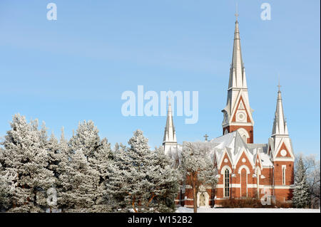 Église évangélique luthérienne de Joensuu, Finlande Banque D'Images