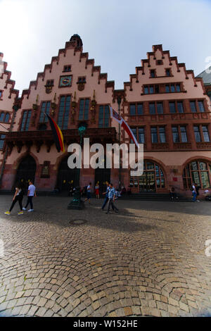 Romerberg Plaza à Francfort-sur-le-main, Allemagne Banque D'Images