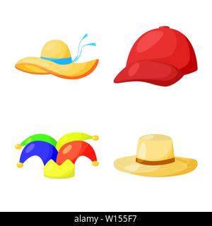Vector design de coiffures et napper d'un logo. Ensemble de harnais et casque stock vector illustration. Illustration de Vecteur