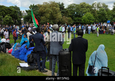 Edinburgh, Ecosse, Royaume-Uni. 30 juin 2019. Une manifestation contre le régime soudanais à l'extérieur du bâtiment du parlement écossais. Crédit : Mike Byrne/Alamy Live News Banque D'Images