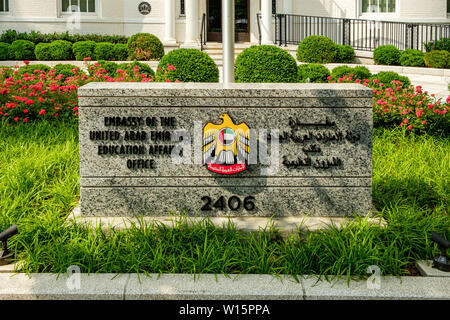 Ambassade des Émirats arabes unis, le Bureau des affaires de l'éducation, Nellie et Isabelle Maison Sedgeley, 2406 Massachusetts Avenue NW, Washington DC Banque D'Images