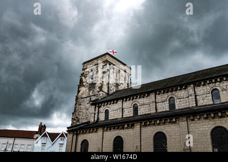 St Michaels church à Malton, North Yorkshire, UK sur un jour nuageux Banque D'Images