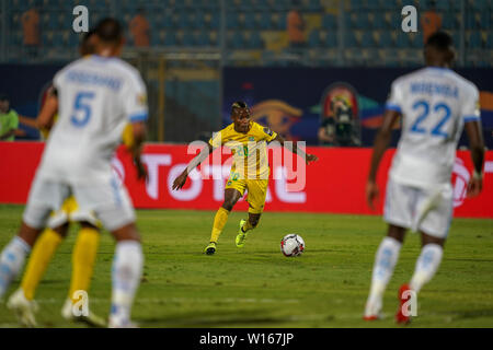 Le Caire, Égypte. 30 Juin, 2019. Kudakwashe Mahachi du Zimbabwe au cours de la coupe d'Afrique des Nations 2019 match entre le Zimbabwe et la RD Congo au stade le 30 juin au Caire, en Egypte. Ulrik Pedersen/CSM/Alamy Live News Banque D'Images