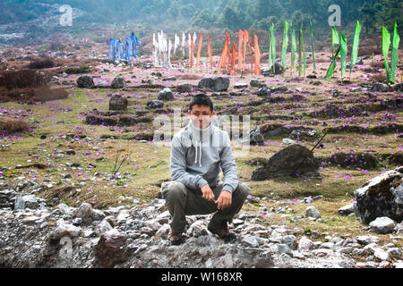 Lachung Tourisme local de la Vallée Banque D'Images