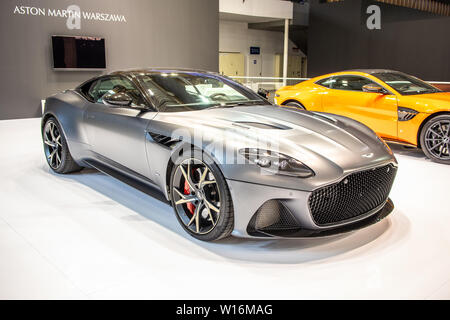 Poznan, Pologne, mars 2019 Aston Martin DBS Superleggera, Poznan International Motor Show, voitures de rêve, en super grand tourer par Aston Martin Banque D'Images