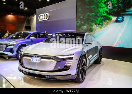 Poznan, Pologne, mars 2019 Elaine Audi concept électrique hautement automatisé, prototype de voiture Poznan International Motor Show, développé par Audi AG Banque D'Images