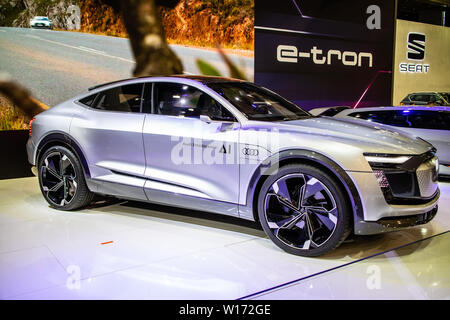 Poznan, Pologne, mars 2019 Elaine Audi concept électrique hautement automatisé, prototype de voiture Poznan International Motor Show, développé par Audi AG Banque D'Images