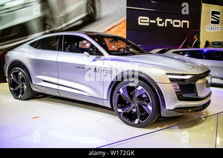 Poznan, Pologne, mars 2019 Elaine Audi concept électrique hautement automatisé, prototype de voiture Poznan International Motor Show, développé par Audi AG Banque D'Images