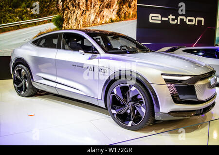 Poznan, Pologne, mars 2019 Elaine Audi concept électrique hautement automatisé, prototype de voiture Poznan International Motor Show, développé par Audi AG Banque D'Images