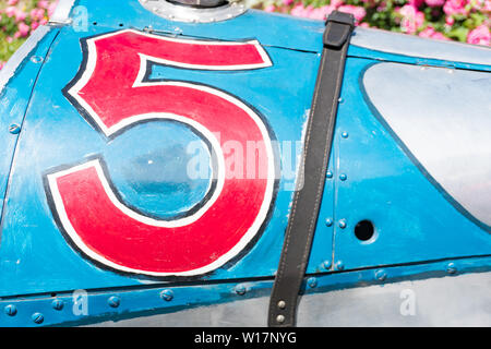 Bad Ragaz, SG / Suisse - 23 juin 2019 : un modèle Cadillac 1925 Voiture de course de 314 avec le numéro 5, peint sur elle à l'Heidi Classic C Banque D'Images