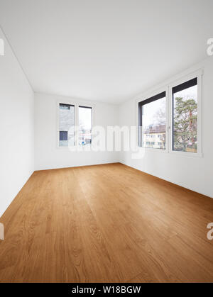 Intérieur de l'appartement moderne avec plancher en bois Banque D'Images