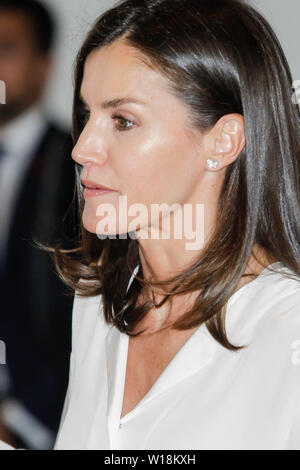 Madrid, Espagne. 1er juillet 2019. Reine Letizia participe à une réunion avec l'Association espagnole contre le cancer à l'AECC bureau à Madrid, Espagne. 01 juillet, 2019. Credit : Jimmy Olsen/Media Espagne*** ***aucune perforation/Alamy Live News Banque D'Images