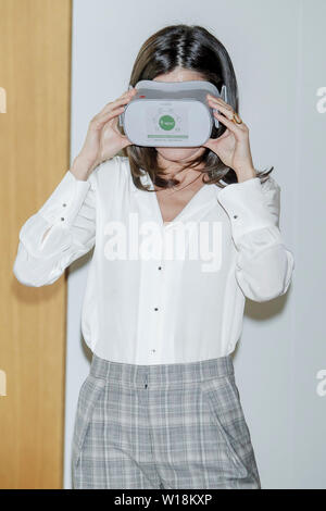 Madrid, Espagne. 1er juillet 2019. Reine Letizia participe à une réunion avec l'Association espagnole contre le cancer à l'AECC bureau à Madrid, Espagne. 01 juillet, 2019. Credit : Jimmy Olsen/Media Espagne*** ***aucune perforation/Alamy Live News Banque D'Images