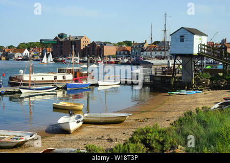 Le quai au Wells-next-the-Sea, Norfolk Banque D'Images