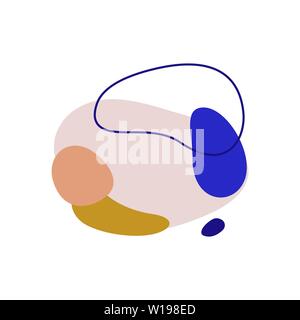 Vector abstract créative moderne. Télévision en formes géométriques simples avec un style minimaliste de l'espace pour copier du texte - pour les modèles de conception de Logos - bannières histoires Médias Sociaux Posters Cartes postales Illustration de Vecteur