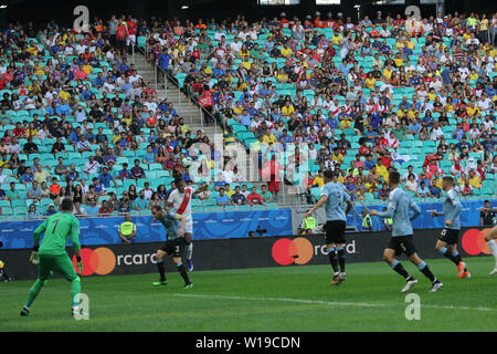 Le Brésil. 29 Juin, 2019. Le match entre l'Uruguay et le Pérou, valable pour les quarts de finale de la Copa América 2019, tenue à l'Arena Fonte Nova, Salvador, le samedi après-midi (29) Credit : Niyi Fote/Thenews2/Pacific Press/Alamy Live News Banque D'Images