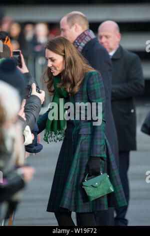 Dundee, Royaume-Uni. 29 janvier 2019. Le duc et la duchesse de Cambridge a ouvert officiellement la Dundee V&A Museum of Design. Banque D'Images