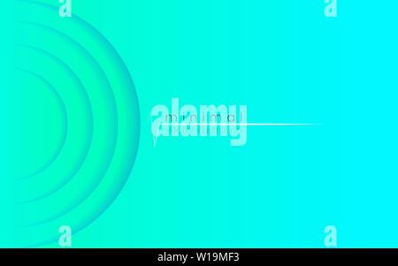 Un minimum d'arrière-plan. Couches turquoise. Ronde lisse lignes. Conception simple pour une bannière publicitaire, affiche, brochure. Soft color gradient. Creative Illustration de Vecteur