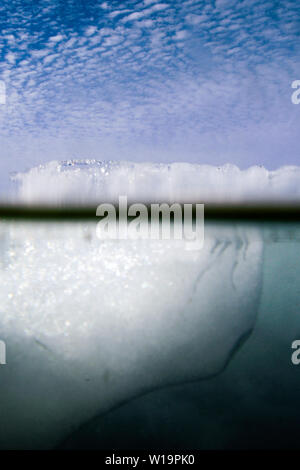 La fonte des glaces de la plus vite du monde, le Glacier Jakobshavn Ilulissat, au Groenland, près de. Le réchauffement climatique ont accellerated la fonte et la mise bas de la glace bergs. Banque D'Images