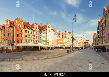 Wroclaw. Le marché principal de la vieille ville Banque D'Images
