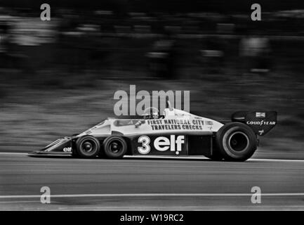 Ronnie Peterson à pleine vitesse dans sa voiture de Formule 1 Banque D'Images