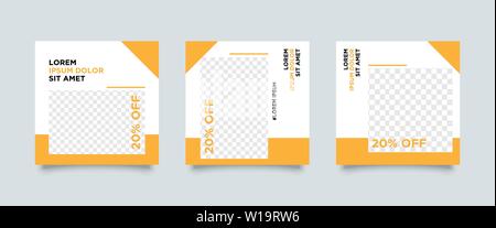 Les médias sociaux de la mode Modèle Post Illustration de Vecteur