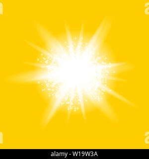 Étoiles scintillantes, Lumière rougeoyante d'explosion. Avec Starburst Sparkles Illustration de Vecteur