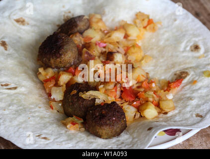 Close up of baked falafel Banque D'Images